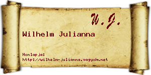Wilhelm Julianna névjegykártya